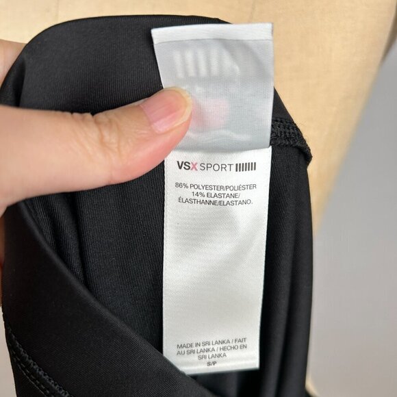 NEW Victoria's Secret Pink Logo Spell Out Capri Black Legging Pants Size Small - Picture 13 of 16